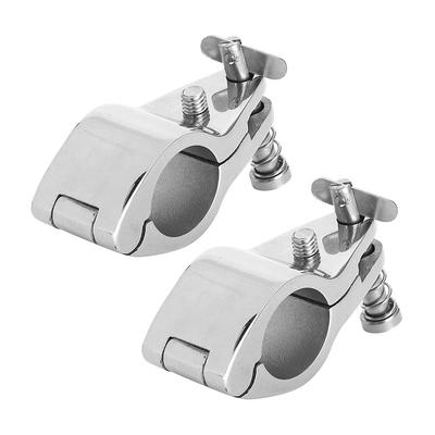 KIMISS 2 Pcs Boat Top Hinged Jaw Slides Steel Boat Hinged Upper Jaw Slides Marine Hardware Fitting Tip Style (32mm)