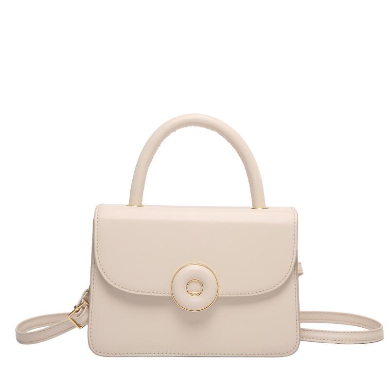 Korean Style Small Square Bag With Stitching Detail And Single Shoulder Strap