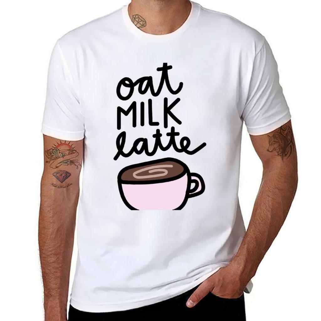 Oat Milk Love Tshirt Plus Size All Match Tee Shirt