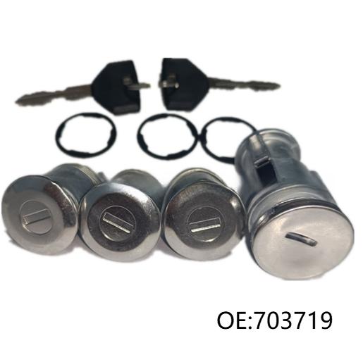 Replacement Key Ignition Switch Ignition Key Switch Replacement Ignition Switch Chrome-plated Finish Complete Lock Set