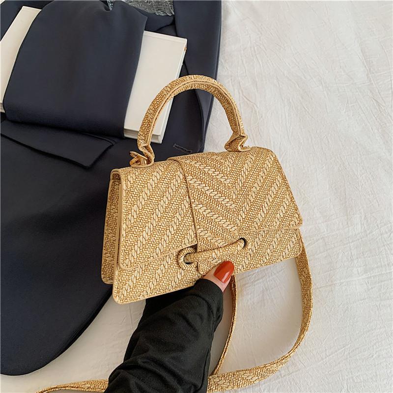 Chic Simple Crossbody Bag For Women Street Style Pu Leather Square Shoulder Bag