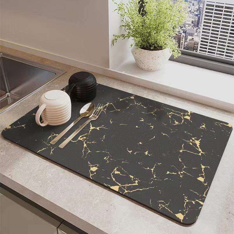 Kitchen Table Mat Coffee Mat Absorbent Mat Kitchen Bathroom Laundry Room Diatom Mud Can Be Washed Non-slip MAT