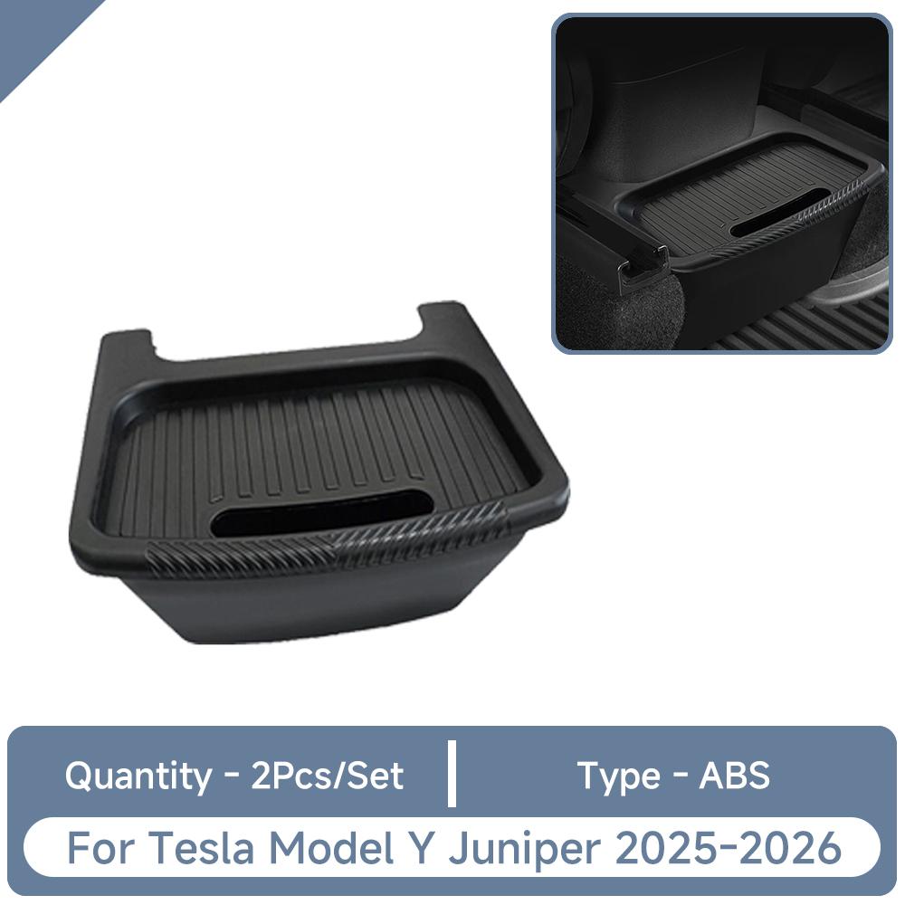 For Tesla Model Y Juniper Accessories Storage Box Set Trunk Seat Console Armrest Storage Box for Tesla Model Y Juniper 2026 2025 Rear seat trash can