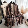 New Women Two-Sided Print Scarf Imitation Cashmere Soft Warm Pashmina Shawl Winter Coldproof Windproof Blanket Scarf