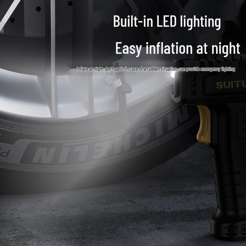 Portable Wireless Smart Car Tire Inflator with Digital Display