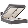VidaXL Lit ottoman avec matelas &amp; LED Gris 140x190cm similicuir 3312155