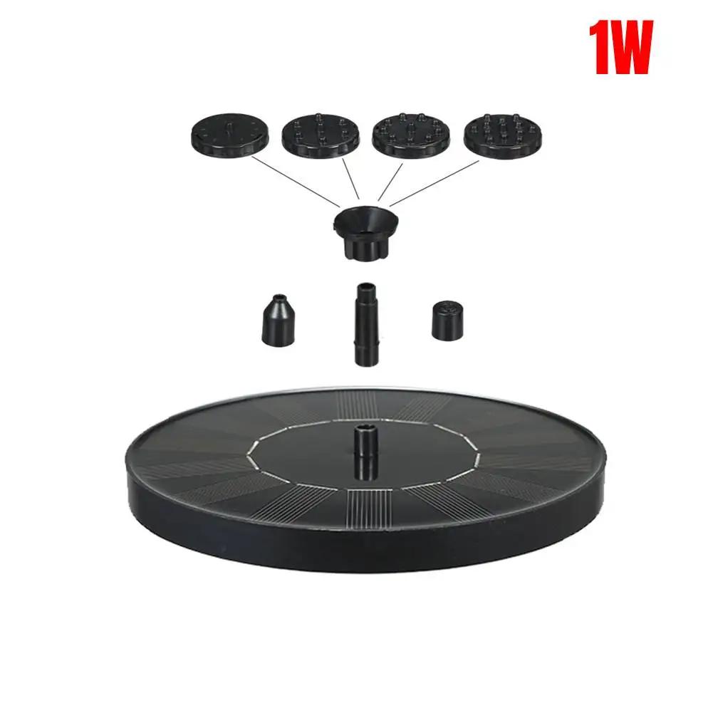 Pompa per fontana solare da 2,5 W, con 6 ugelli e tubo dell'acqua da 4 piedi, pompa ad energia solare per abbeveratoio per uccelli, stagno, giardino e altri luoghi