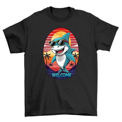 Summer_41 Shark Vibes T-shirt - Dive Into Fun and Sun! Funny T-shirt, Unisex Pri
