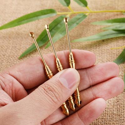 Brass Dual-purpose Toothpick & Ear Pick Keychain – Detachable Ear Cleaner Pendant