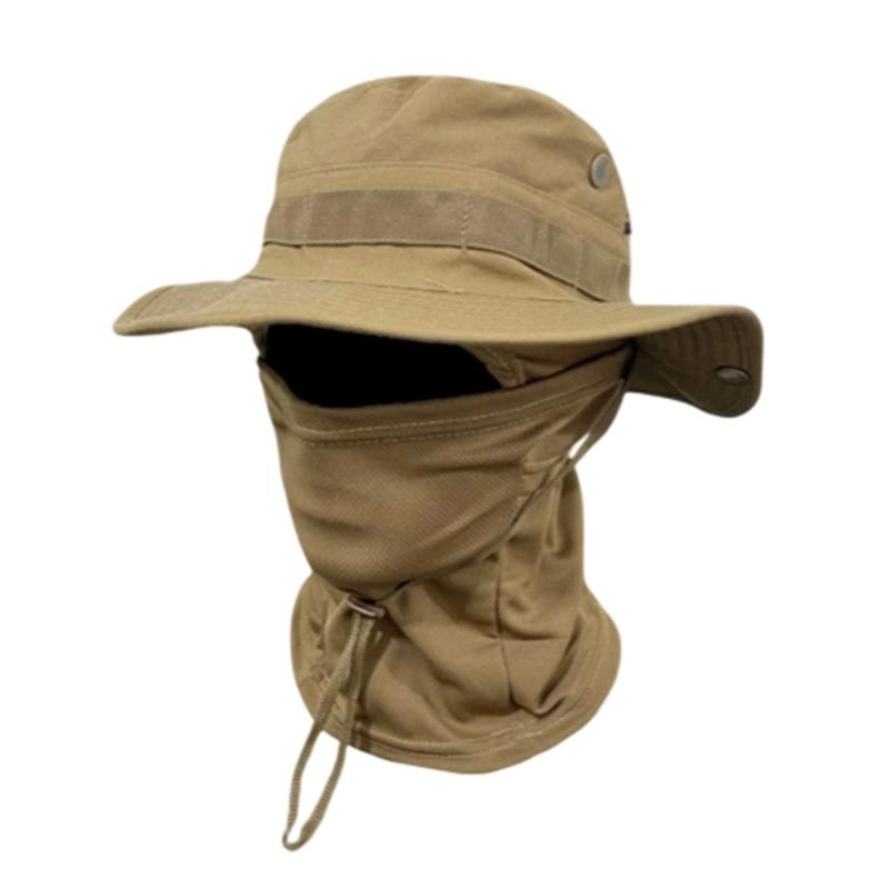 Multipurpose Unisex Sun Hat Boonie Hat Mask With Full Coveraged Against Harsh Weather During Long Excursions