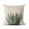 Simple Modern Green Leaves Tropical Plant Series Linen Pillowcase Nordic Small Fresh Style Cushion Cover