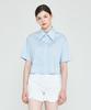 Depassion Basic Crop Short Sleeve Shirt (Blue)
