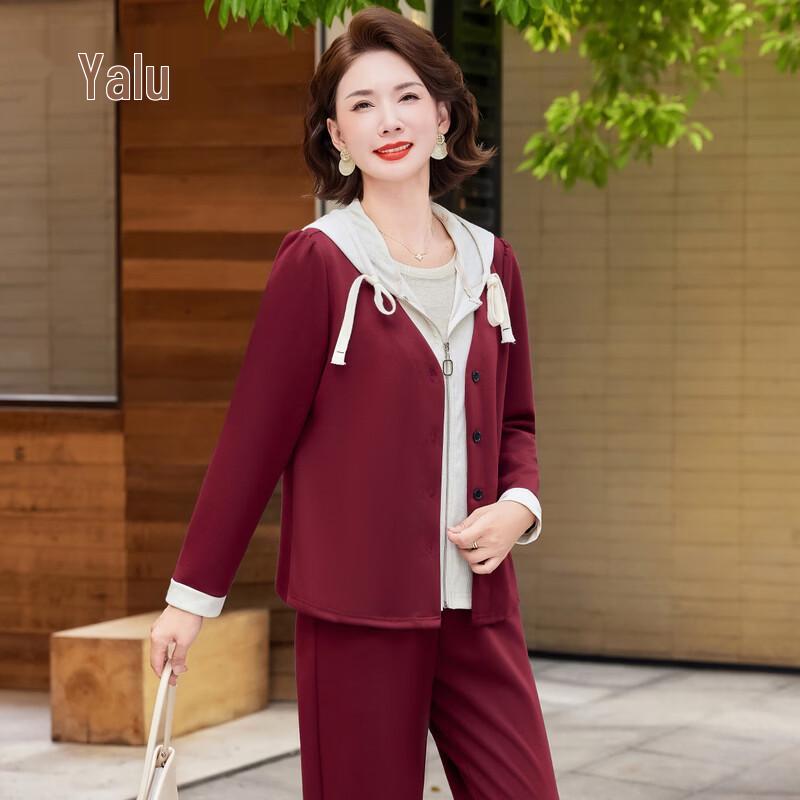 

Yaloo Women s Spring Hooded Cardigan Sportswear Set 2XL