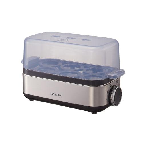 Kozumi Egg Steamer Plus, Boiled Egg Maker, Soft-boiled Egg Maker, Steamer for Steaming Vegetables, Silver, KES-0401/S