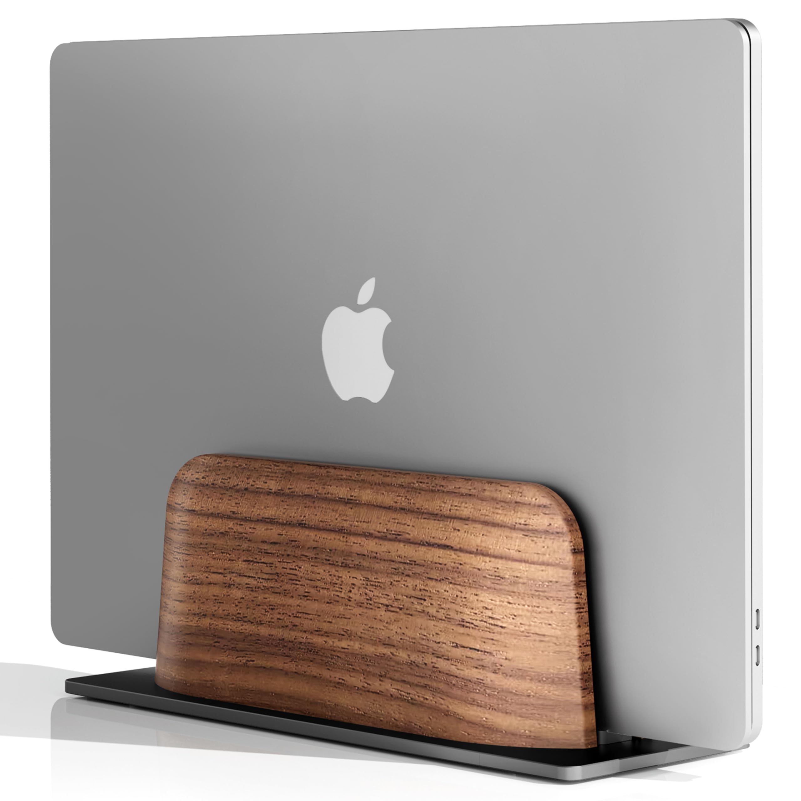 

amesoba Vertical Laptop Stand Clamshell Desk Shelf MacBook Holds Walnut/Aluminum Pro/Air//iPad (Walnut, 1)