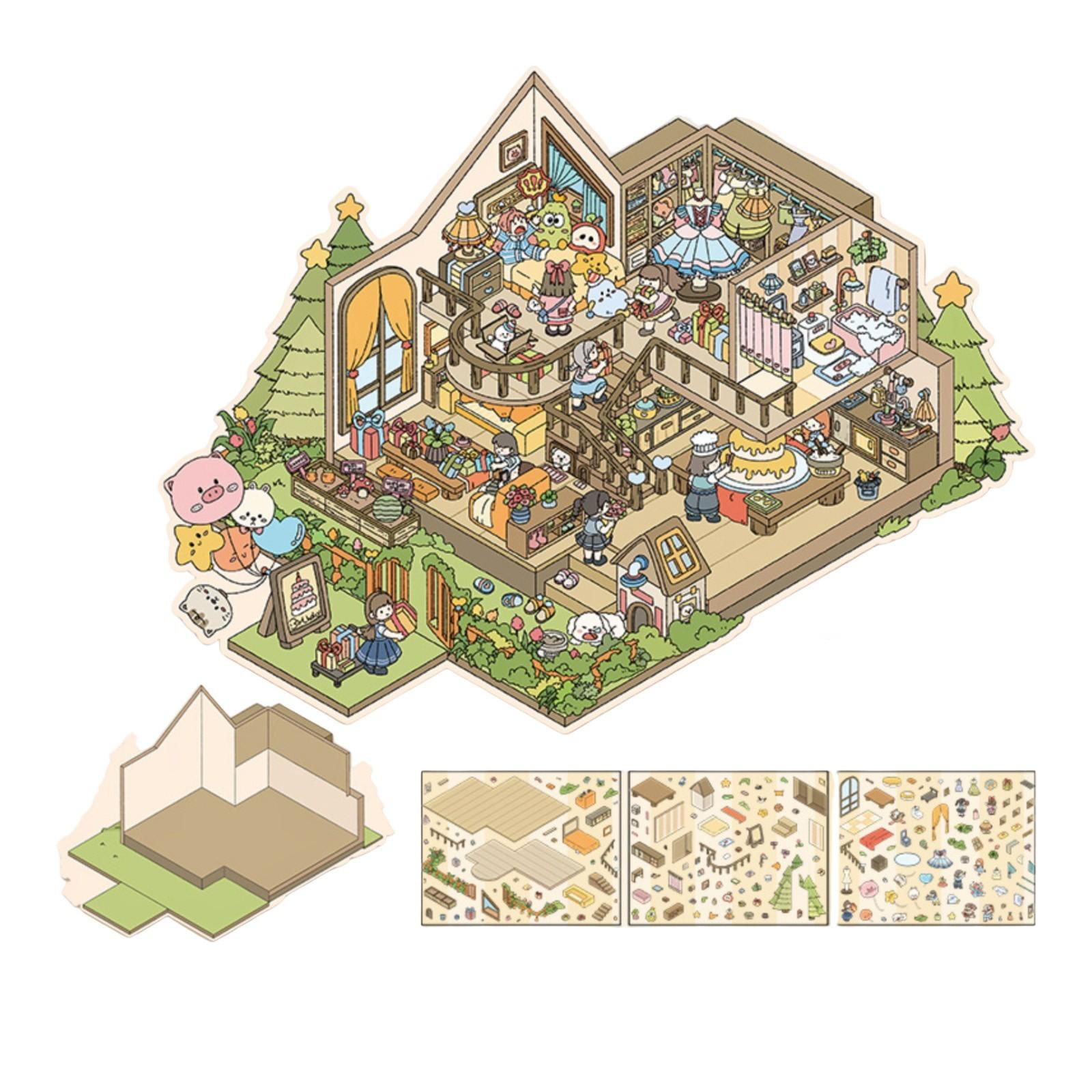 

Наклейки 3D Сцена Наклейки Сцена Наклейки для блокнота One Size