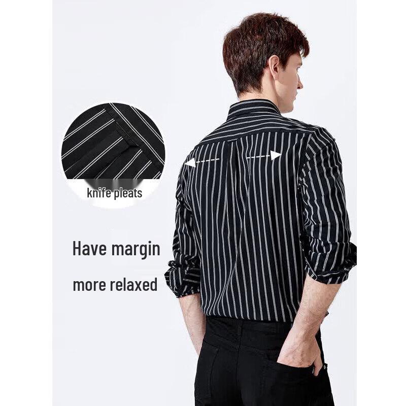 Navigare Men's Striped Long-Sleeve Casual Shirt