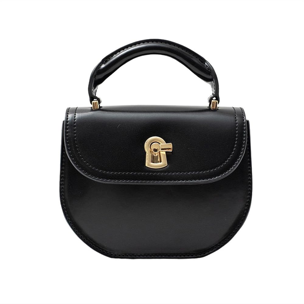 Creeretoile Shoulder Mini Saddle E-mono Women's Handbag, Bag, 2-Way Pochette, Bag, Bag, Ethical, Stylish, Occasion-Ready [Creeretoile] (Black)