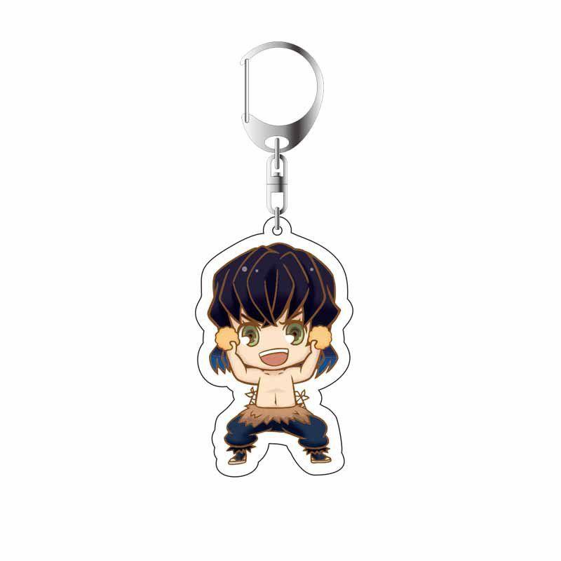 Demon Slayer Anime Cartoon Character Acrylic Keychain Bag Pendant Accessories