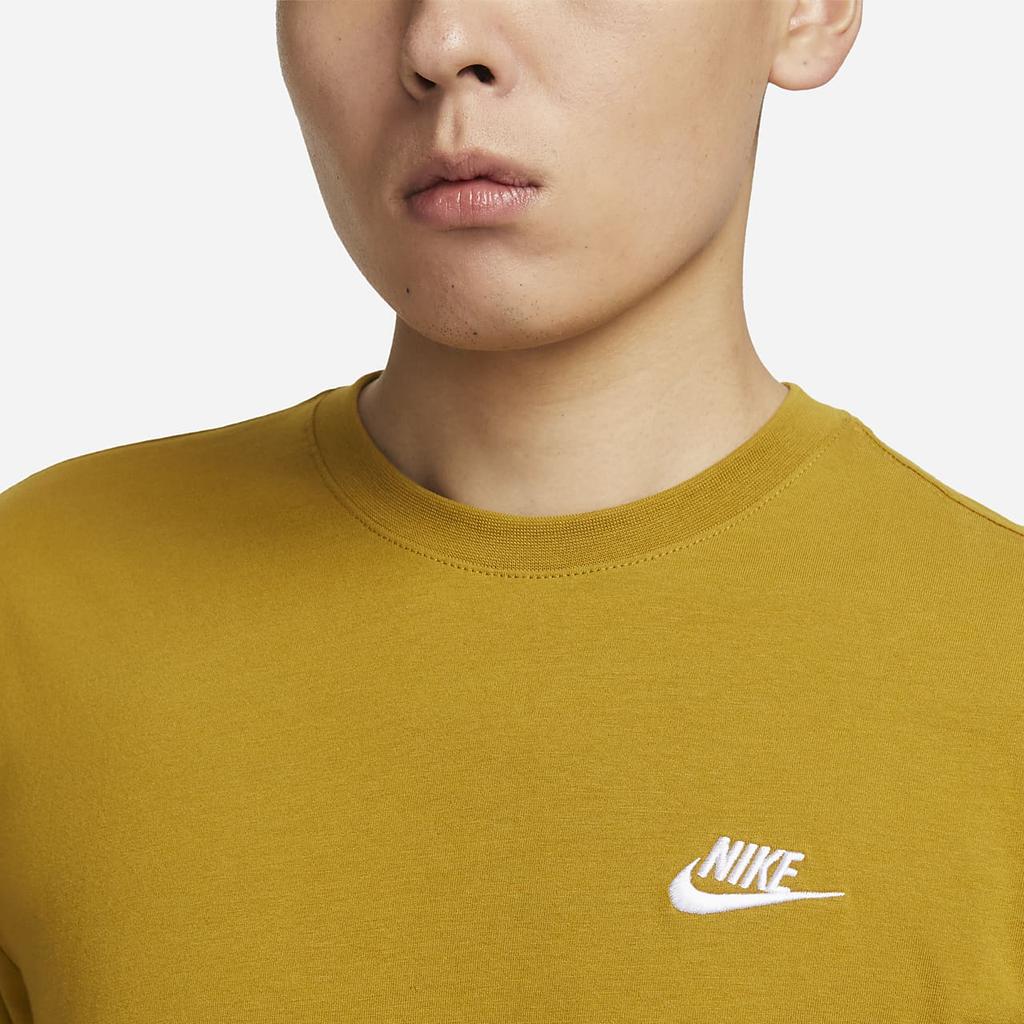 Nike Sportswear Club Embroidered Logo Soft Comfortable Crew Neck Short Sleeve T-Shirt Men Tops Bronze AR4999-716