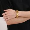 Shiny 316L Stainless Steel Chunky Braclet for Men Hip Hop Gold Color Accessories Rock Party Jewelry Heavy Link Chain Bracelets