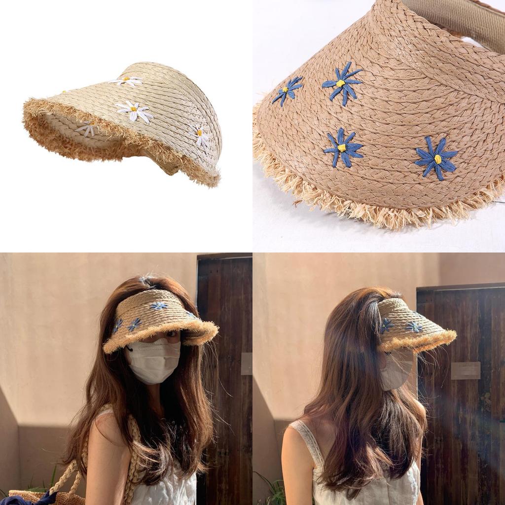 Cap Sunscreen Straw Hat Lightweight  Headband Style Breathable Uv Protection