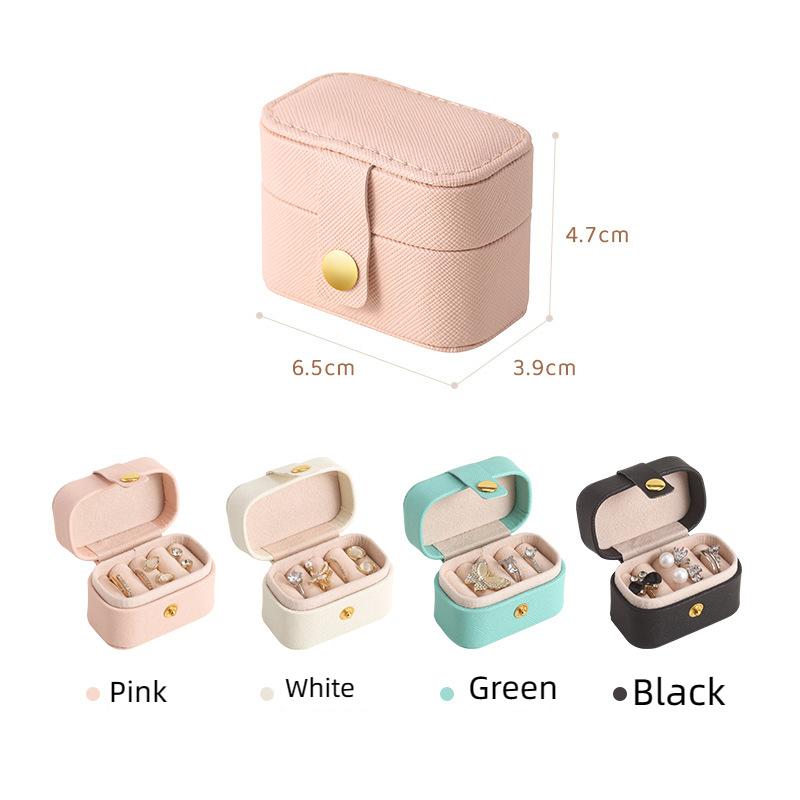 Mini Ring Box, Portable Earring Jewelry Box, Leather Earring Ring Storage Box, Jewelry Box