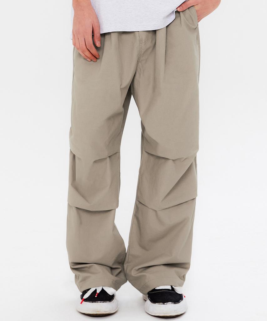 KULTE Cotton Wide Parachute Pants L.Beige