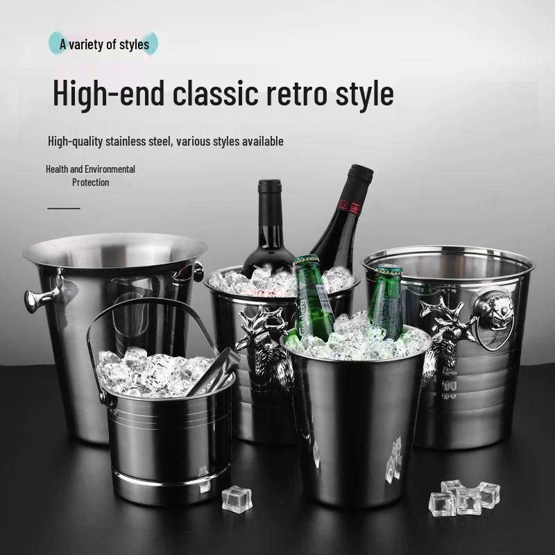 Stainless Steel Tiger Head Ice Bucket