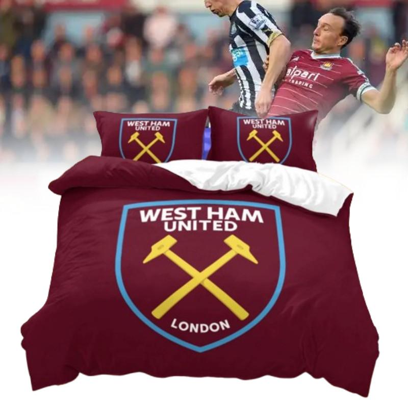 West Ham United Digital Print Bedding Set With Reactive Dyeing For Modern Bedroom Decor