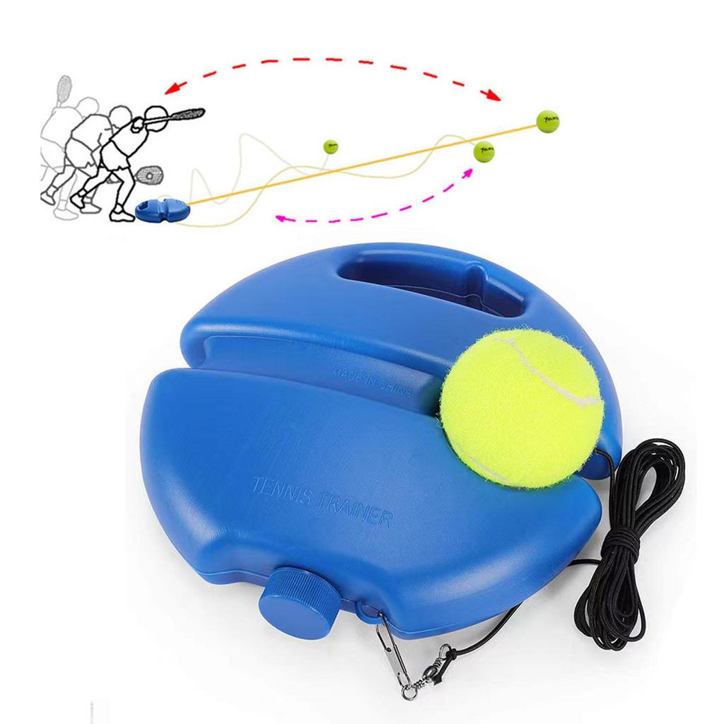 Tennis Trainer Rebound Ball for Beginner Indoor/Outdoor, Training Equipment with Elastic String Weighted Base, Portable Tennis Trainer for Kids Adults