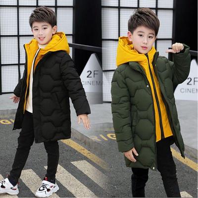 Abrigo de Invierno con Capucha de Algodón Acolchado para Niño - Chaqueta Acolchada de Largo Medio