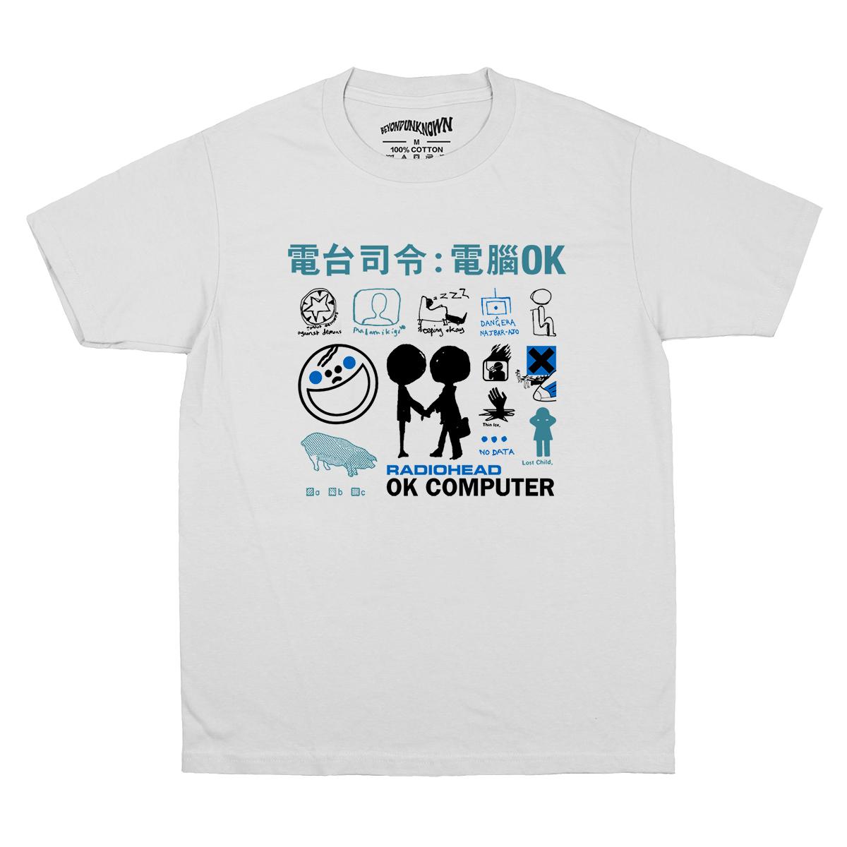 

OK Computer Alternative Rock Band TShirt Thom Yorke Massive Attack Unisexs Printed Short Sleeves Cotton Top Radio Tee Shirt 4XL