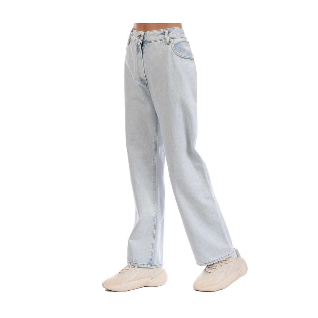 Off White Womens/Ladies Corporate Flared Cropped Jeans