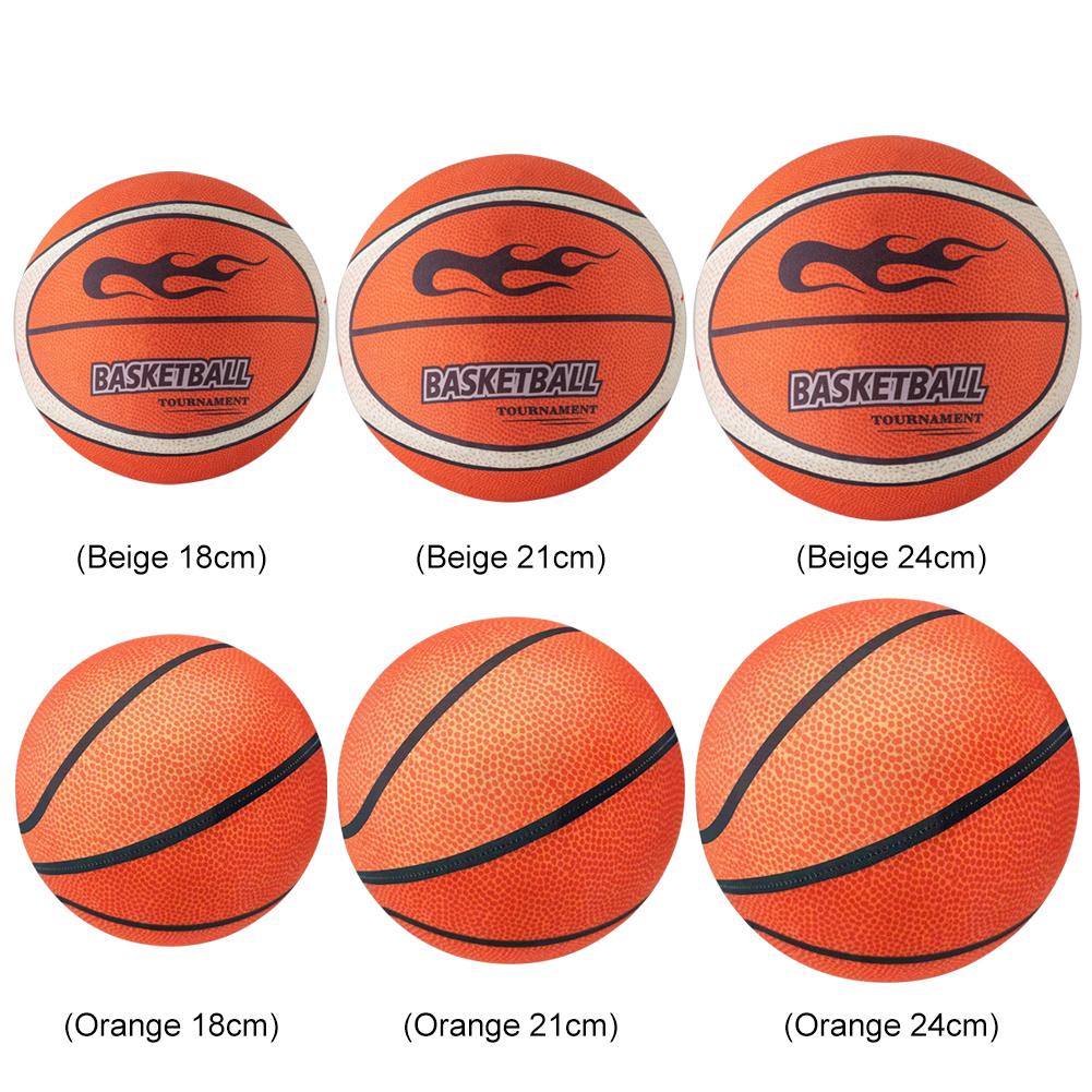 18/21/24cm Silent Basketball High-Resilience Air Bounce Basketball Size 3/5/7 No Noise Basketball for Various Indoor Activities
