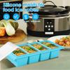 1Pc 2/4 Grids Silicone Freezer Tray Reusable Soup Ice Cube Trays with Lids Leak Proof Food Storage Boxes for Kitchen Accessories