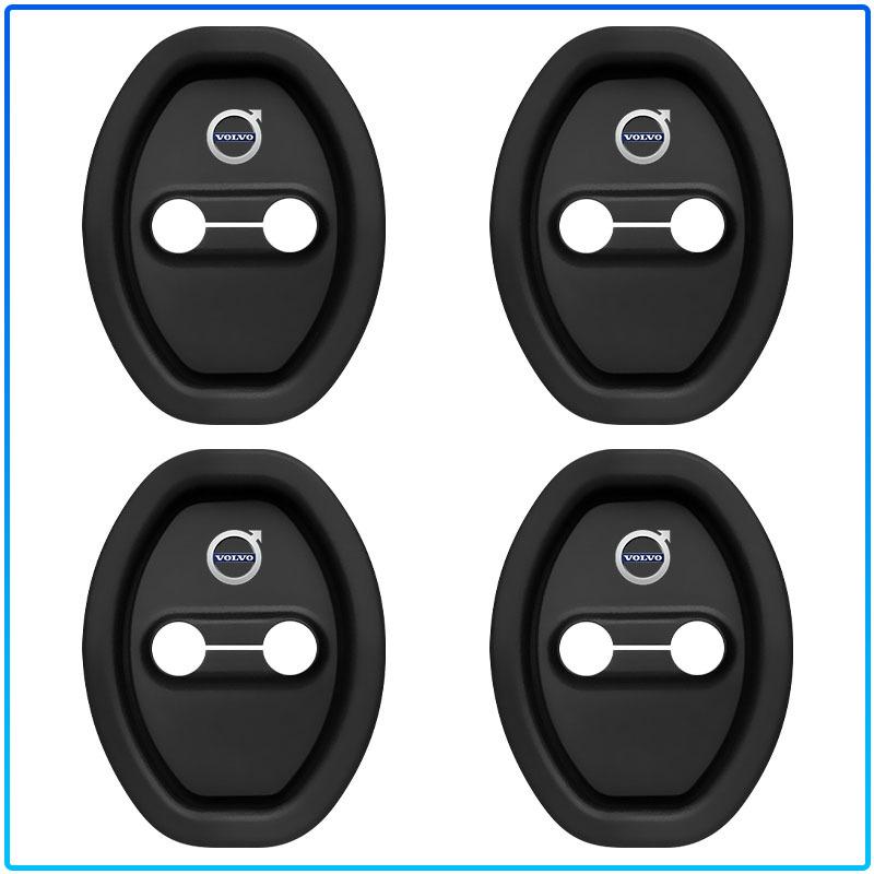 4Pcs Car Door Lock Anti-collision Silicone Cover sticker For Volvo Rdesign XC90 S60 XC60 V70 S80 S40 V50 V40 V60 C30 S70
