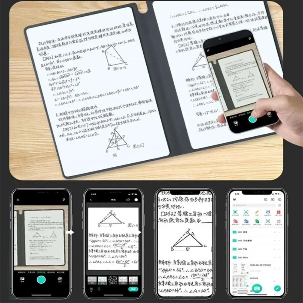 1 ks opakovaně použitelná sada notebooků na bílou tabuli s perem na vymazávání hadříkem Kožený poznámkový blok Týdenní plánovač Přenosná stylová kancelář
