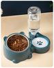 Non Slip Food Water Double Layer Raised Feeding Bowl No Spill Design for Cat Puppy Household Daily Pet Supplies