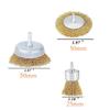 Wire Brush For Drill Set, Abrasive Wire Wheel For Drill 1/4 Inch Hex Shank, Wire Cup Brush For Drill