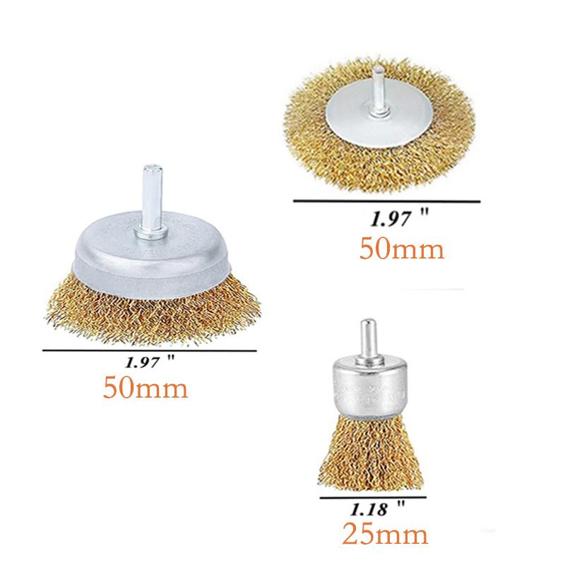 Wire Brush For Drill Set, Abrasive Wire Wheel For Drill 1/4 Inch Hex Shank, Wire Cup Brush For Drill