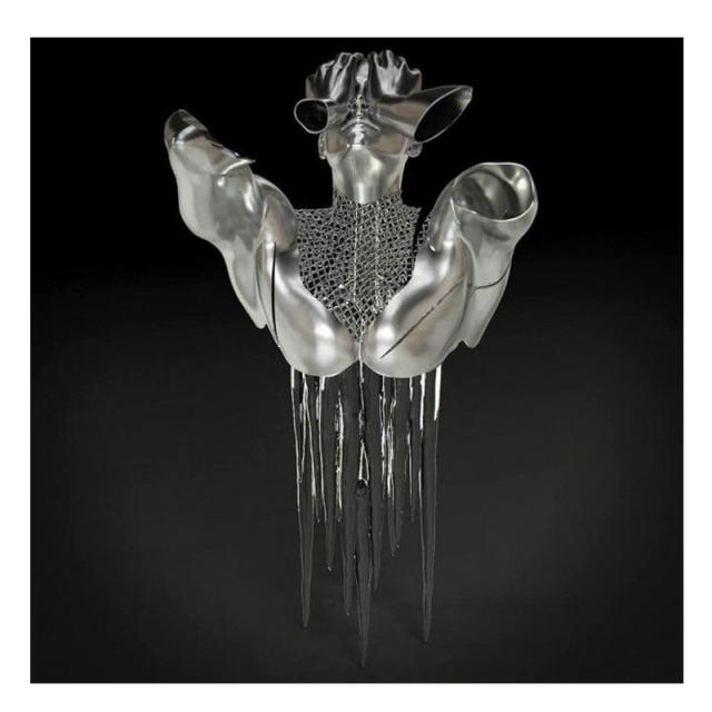 Metal Couples Romantic Statue Canvas Painting Posters Print Abstract Figure Wings Wall Art Picture Hotel Cuadros Room Home Decor