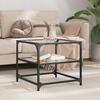 VidaXL Coffee Table with Transparent Glass Top 50x50x45 Cm Steel, Side Table, Living Room Table, Tea Table, End Table 846006