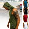 Men's Gym Pullover Vest Sleeveless Casual Hoodie Hooded Tank Tops Muscle T-Shirt