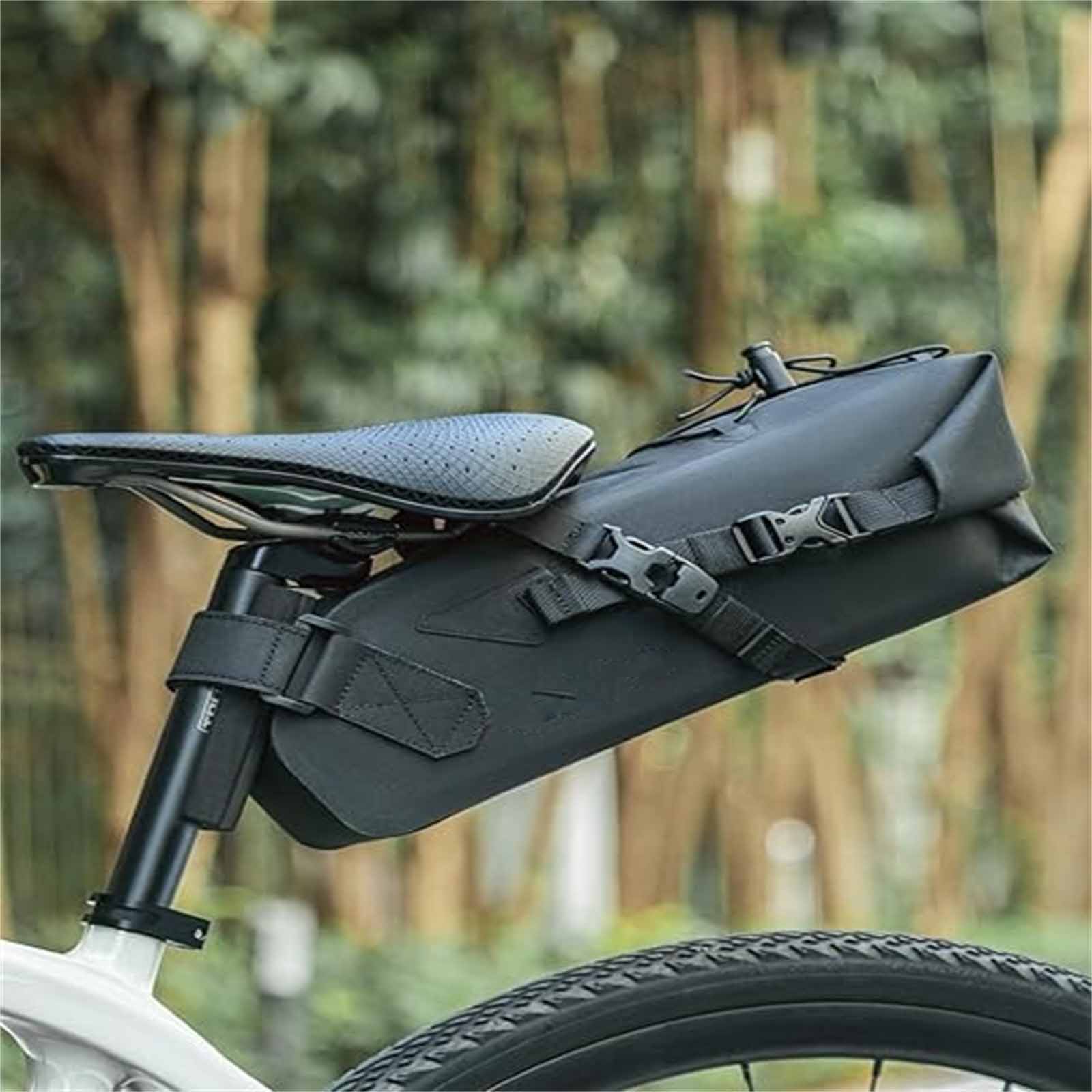 

Saddle Bag, Large-Capacity Mountain Bike Rear Tail Bag, Multi-Functional Cycling Seat Pack for Outdoor Riding & Commuting One Size чёрный