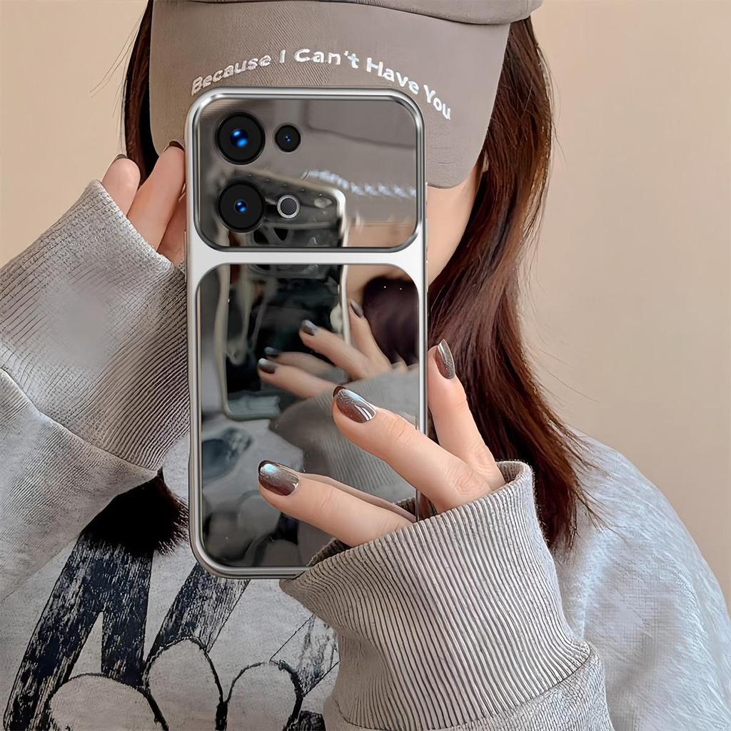 Case for OPPO Reno13 5G Trending Big Window Cover Mirror Phone Casing