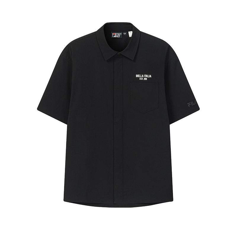 FILA Original Cool Touch Casual Short Sleeve Shirt Men shirts F11M639409F-BK M