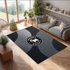 Derby County Football Print Crystal Velvet Rug, Comfortable Water Absorbent Non Slip Indoor Floor Carpet