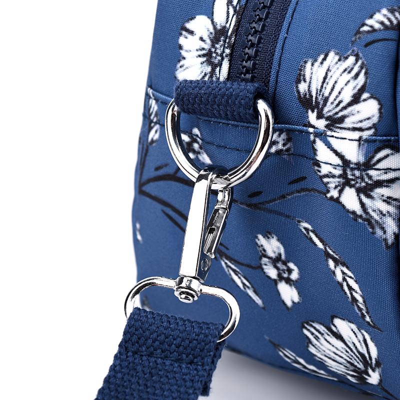 Women's Printed Shoulder Bag Water-Repellent Nylon Handbag
