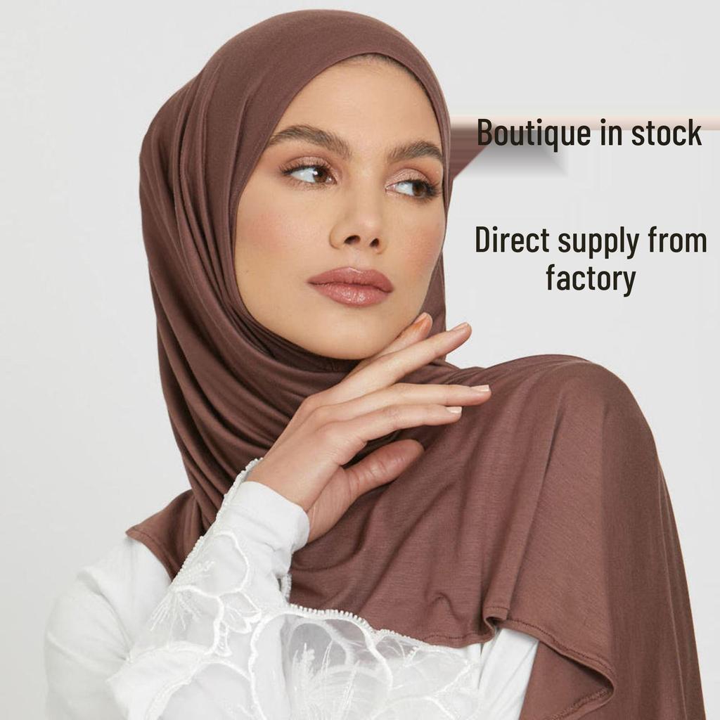 Soft Modal Knit Mercerized Cotton Head Wrap Scarf Hat Cover